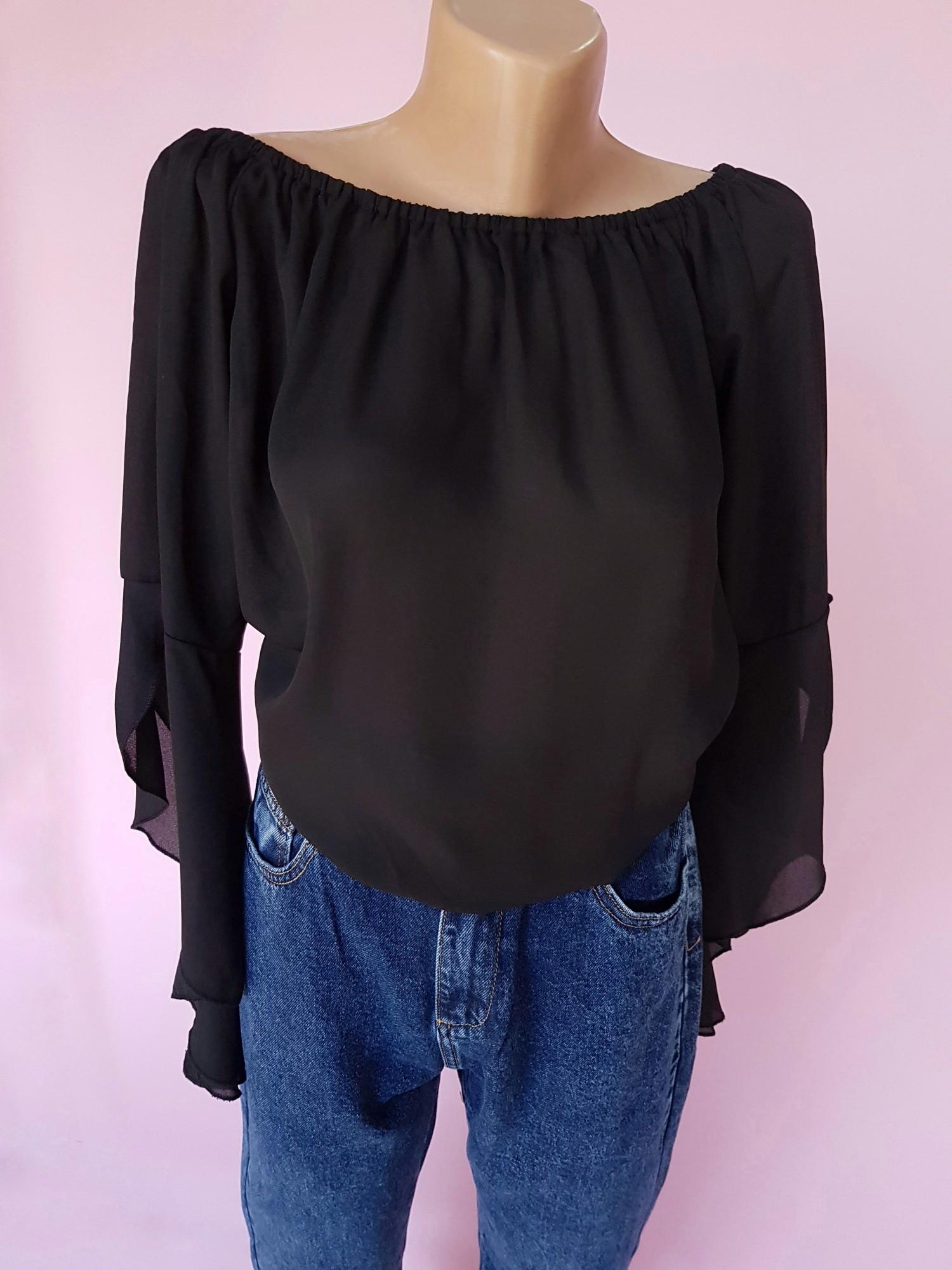 Блуза Boohoo с фигурными рукавами XL Черный (10410/48) - фото 6