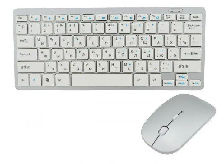 Комплект беспроводной клавиатуры с мышкой 2.4GHz USB UKC Keyboard Wireless 901 78 клавиш с ENG раскладкой пластик (opt-21392)