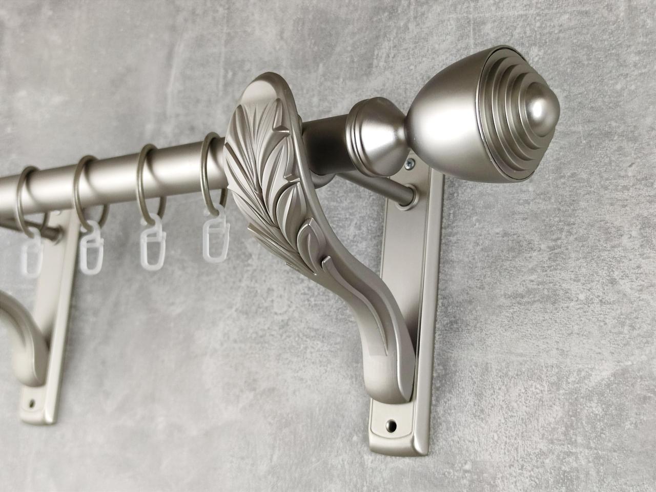 Карниз MStyle металлический для штор однорядный Палацыо 25 мм гладкий 400 см Сатин (5013032)