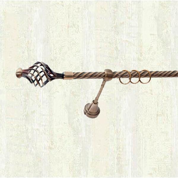 Карниз для штор Orvit Арезо скручена однорядний 19 мм 300 см Антик (000-5936)