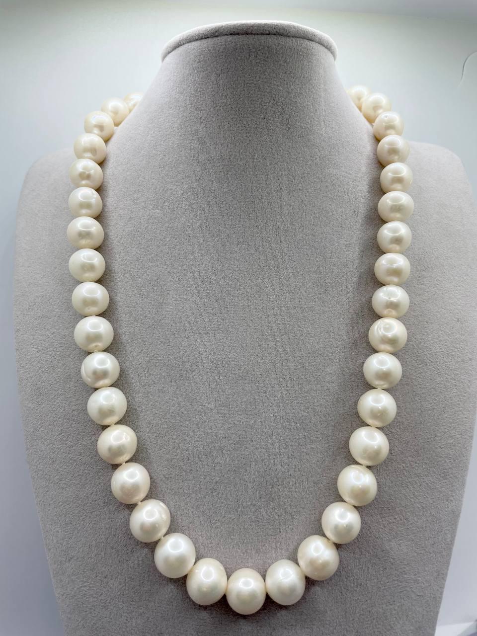 Бусы жемчуга 10-12 мм 45 см Белый (1017)