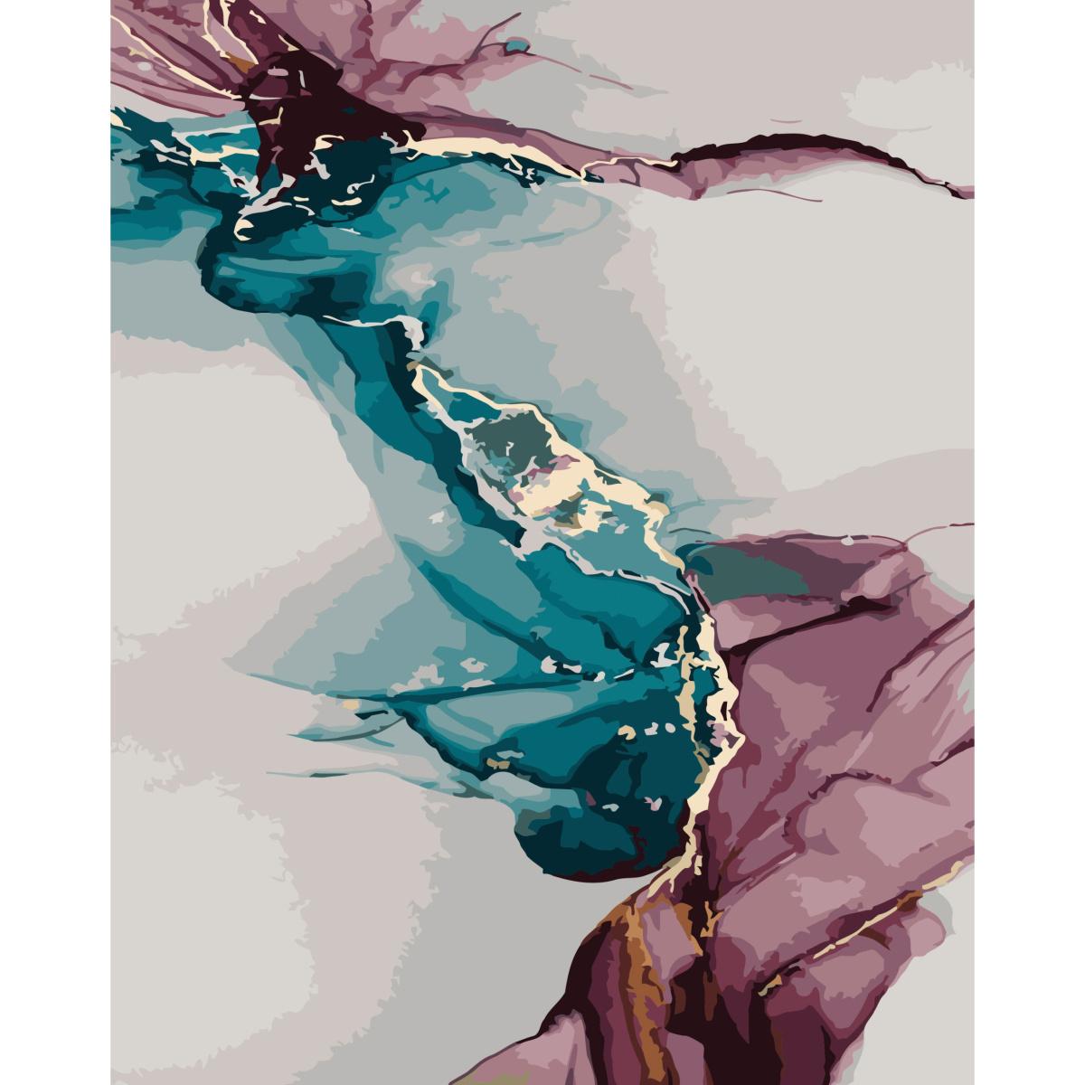 Картина за номерами Strateg Преміум Акварельна абстракція 40x50 см (SY6795)