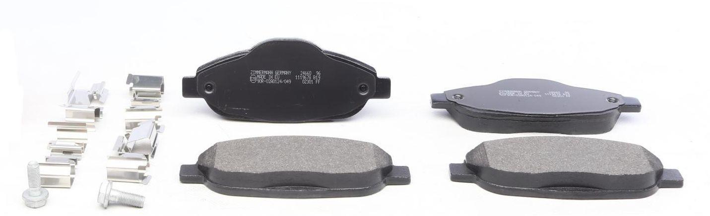 Колодки тормозные передние ZIMMERMANN для Peugeot 308/3008 07-16 Bendix-Bosch с аксессуарами (24660.180.2)
