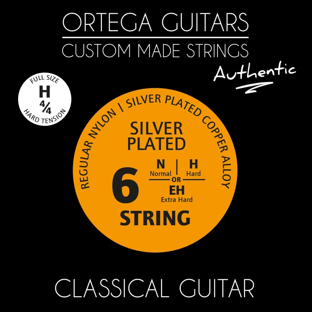 Струни для класичної гітари Ortega Custom Authentic Regular Nylon NYA44H Hard Tension (128065)