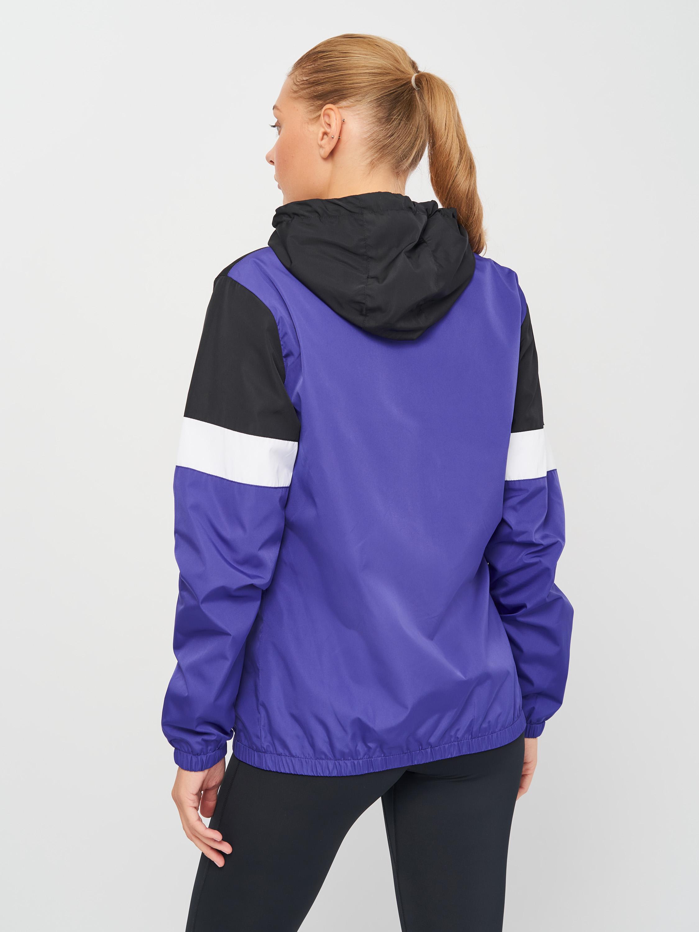 Куртка вітрозахисна жіноча Joma 901046.551 Crew Iv Rainjacket XS Purple-Black (8424309079567) - фото 2