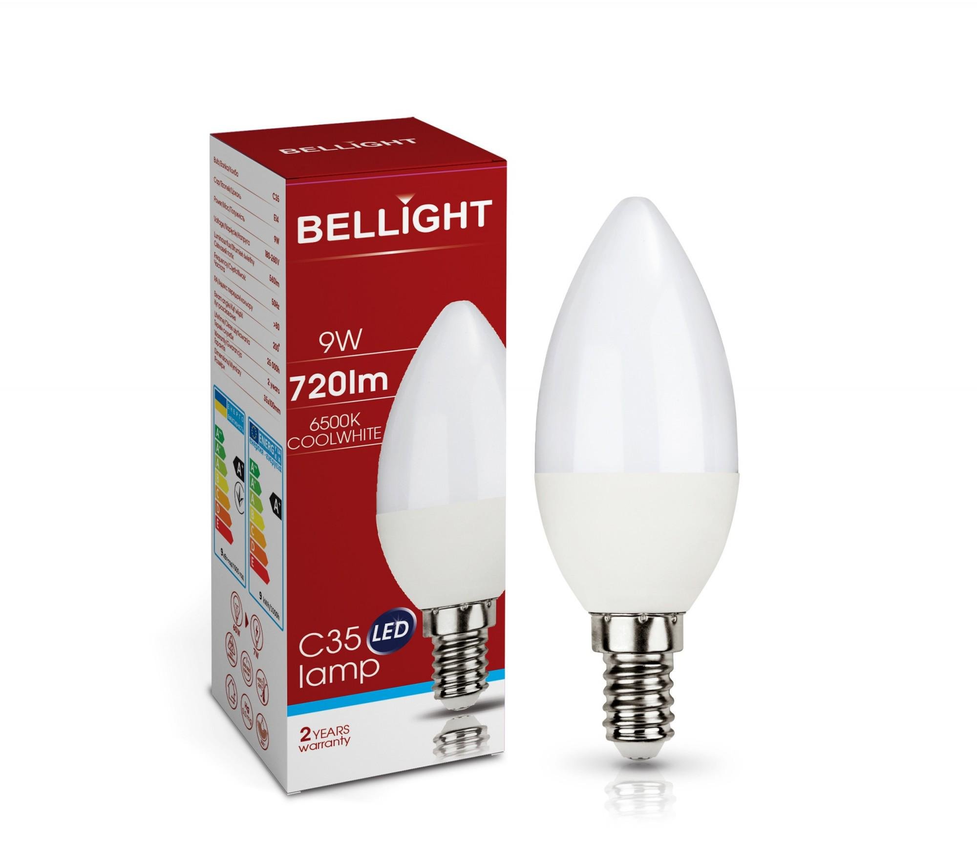 Светодиодная лампа свеча LED C35 220 V 9 W E14 6500 K (5657455)