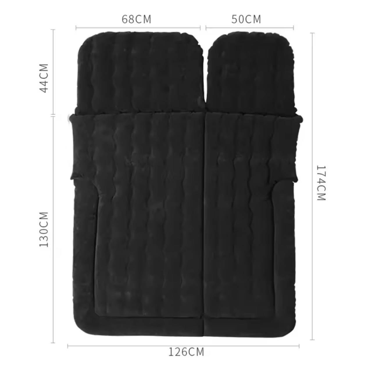 Надувной матрас в авто Car Travel Bed с насосом и тумбой 174х126 см Black (j1h-yow-3f3) - фото 7