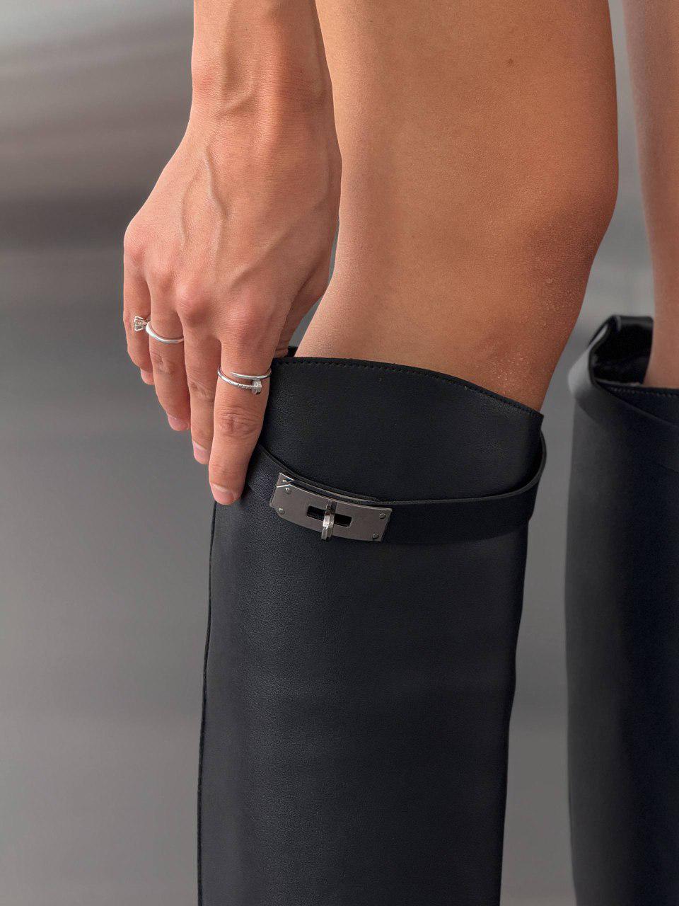 Чоботи жіночі шкіряні демісезонні р. 40 26 см Чорний (11615 4) - фото 2 Чоботи жіночі шкіряні демісезонні р. 40 26 см Чорний (11615 4) - фото 2