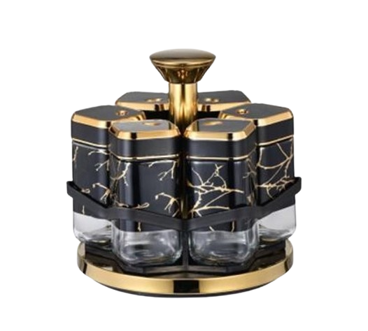 Органайзер для специй BSJ2509-1 Black/Gold (43302-BSJ2509-1_376)