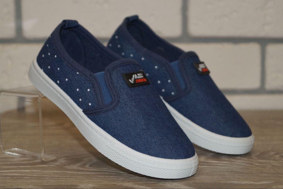 Сліпони дитячі джинсові Blue Rama р. 28 16 см Темно-синій (31538-28) - фото 5