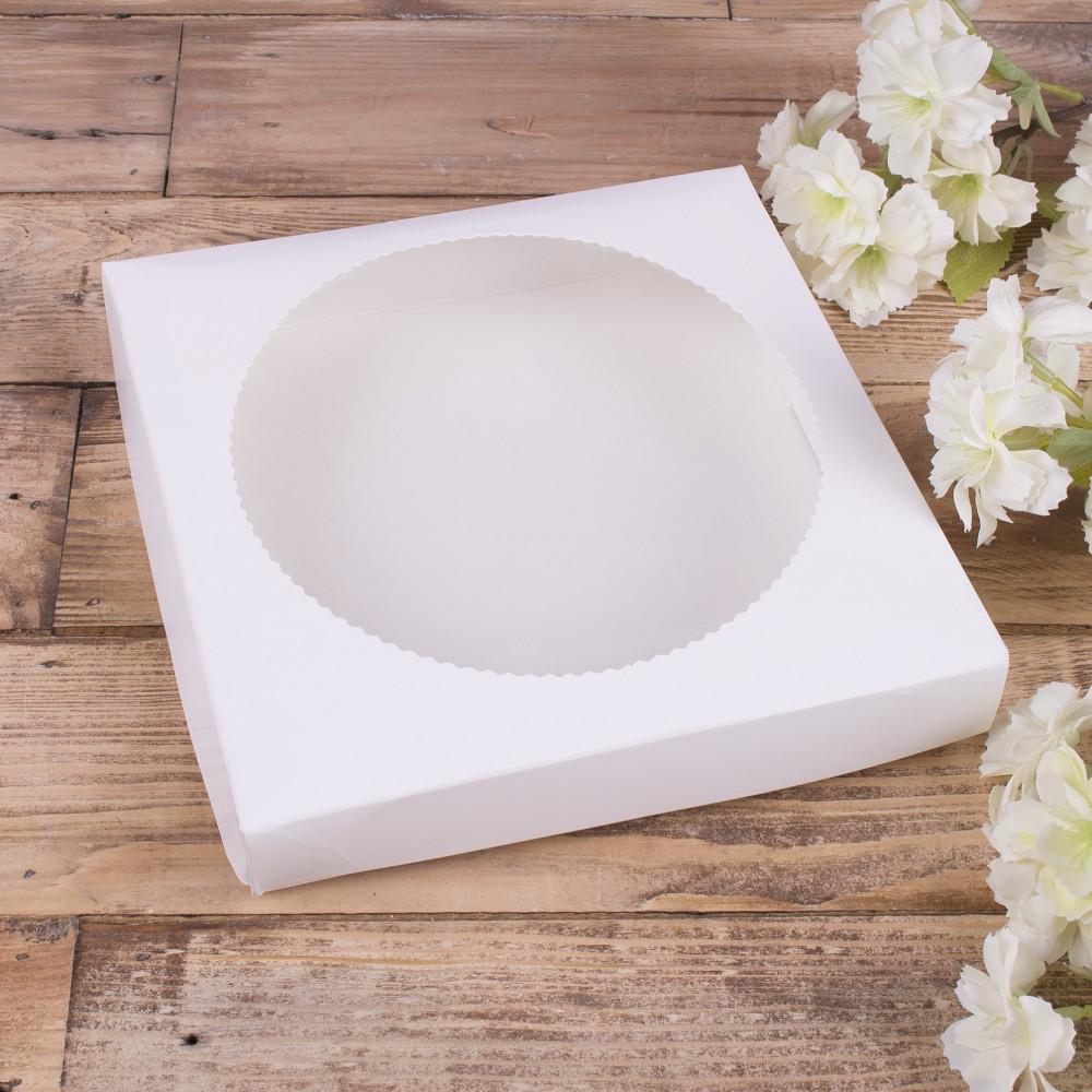 Коробка с круглым окошком Белый (554-1)