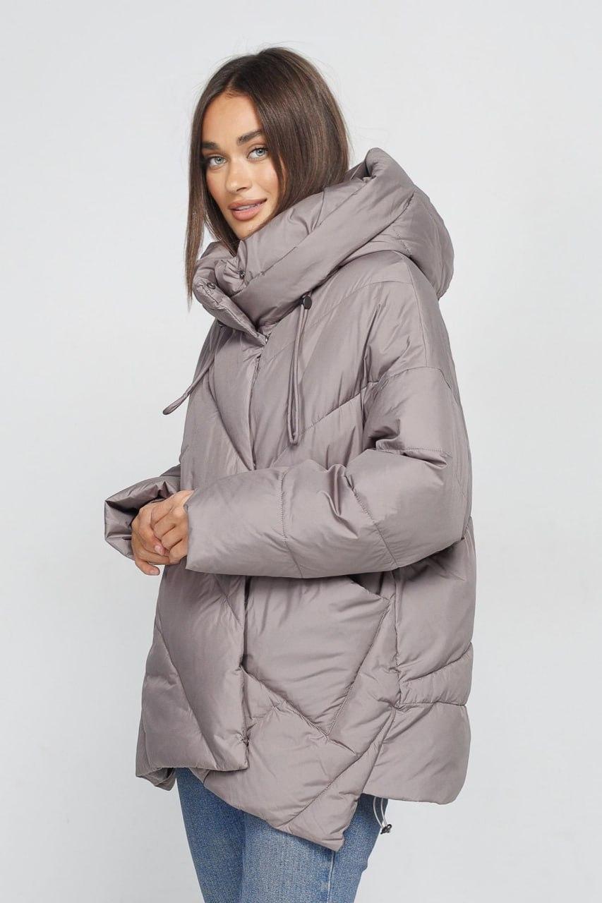 Куртка жіноча зимова асиметрична р. 48 Сірий (798b/48) - фото 3 Куртка жіноча зимова асиметрична р. 48 Сірий (798b/48) - фото 3