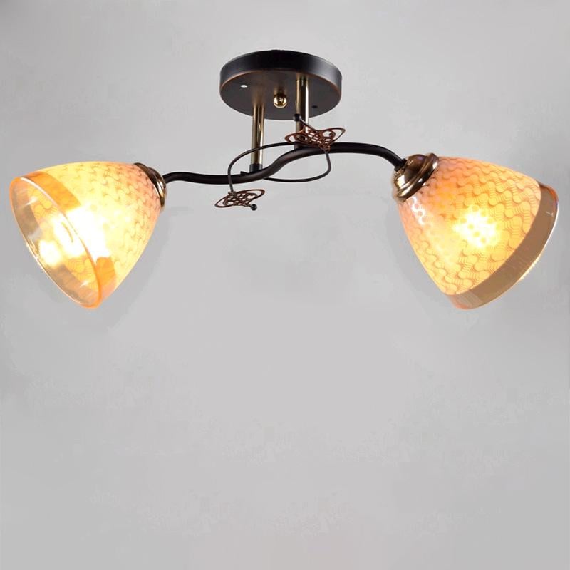 Люстра потолочная Light House SC-15390/2A BK+FG на две лампы Черная