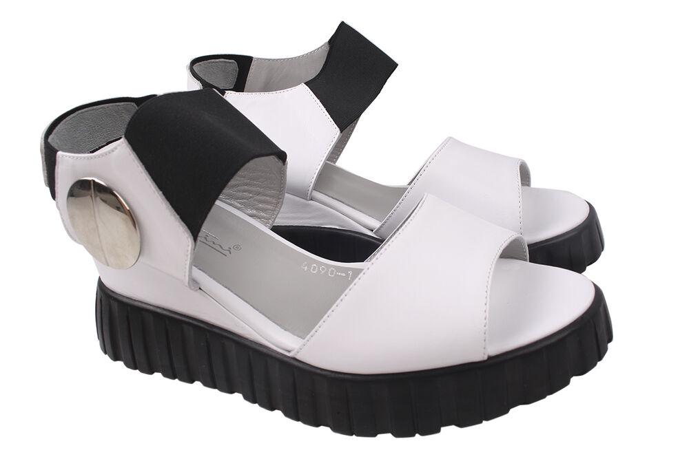 Босоножки женские Sattini из кожи на платформе р. 39 Белый (148-20LBC)