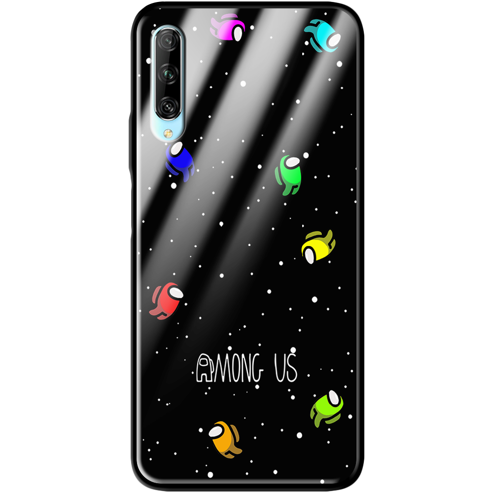 Чехол Boxface Huawei P Smart Pro Among Us Invisible Черный силикон со стеклом (38612-bk76-39402)