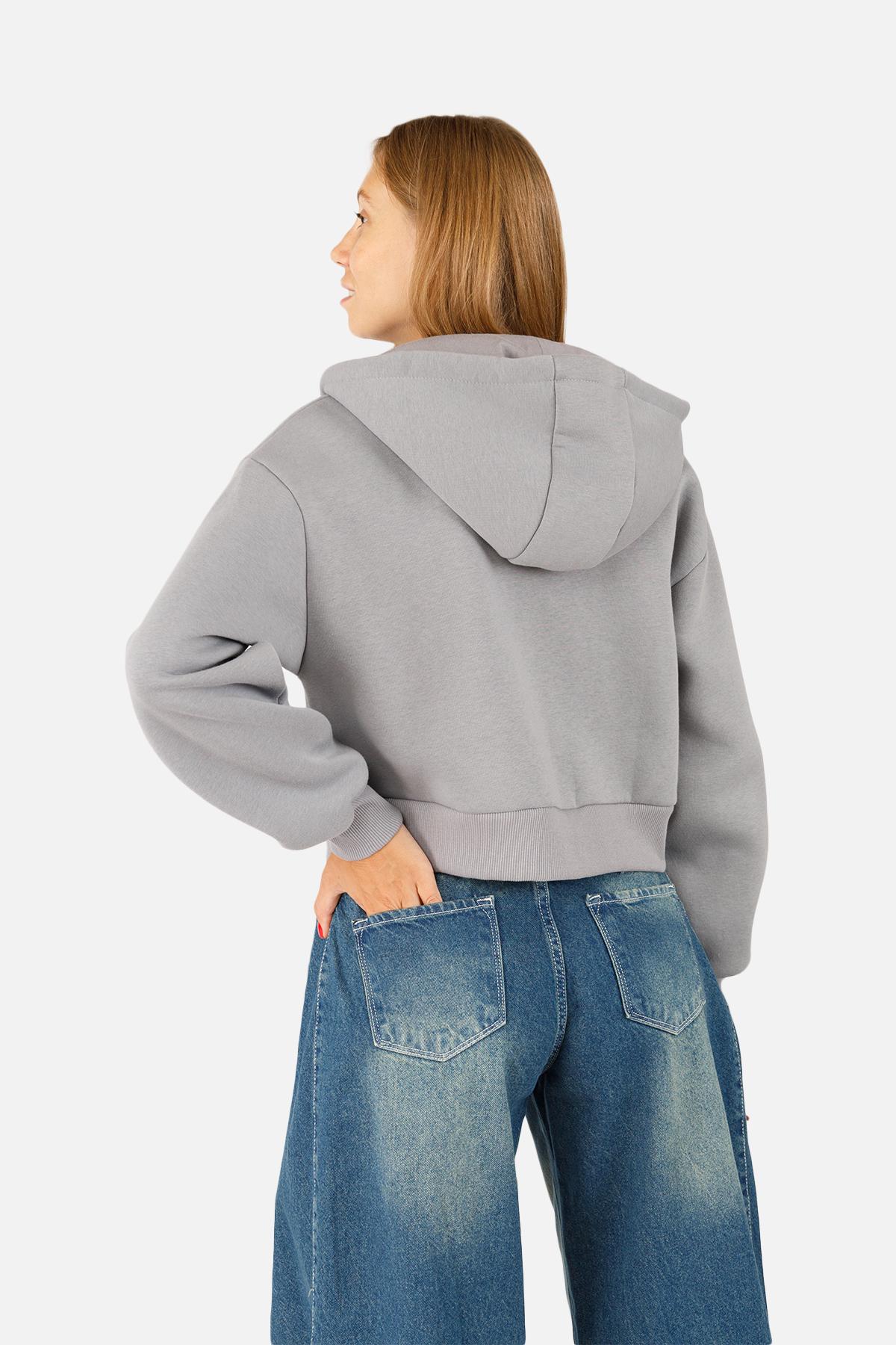 Толстовка женская ЦБ-00254558 р. 48 Темно-серый (SKT001004606) - фото 5 Толстовка женская ЦБ-00254558 р. 48 Темно-серый (SKT001004606) - фото 5