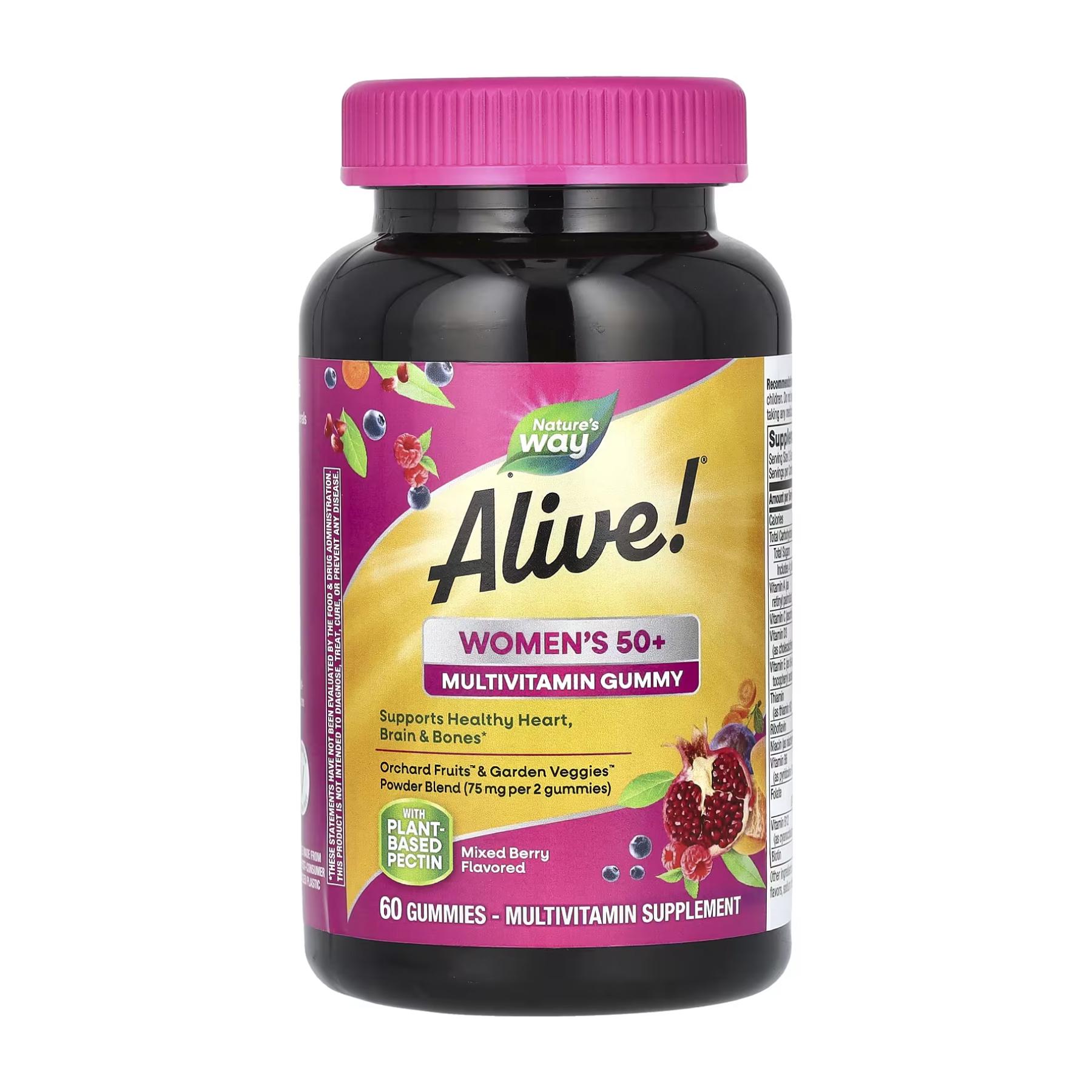 Комплекс вітамінів для жінок 50+ Nature's Way Alive!® Womens 50+ Multi Gummy 60 gummies