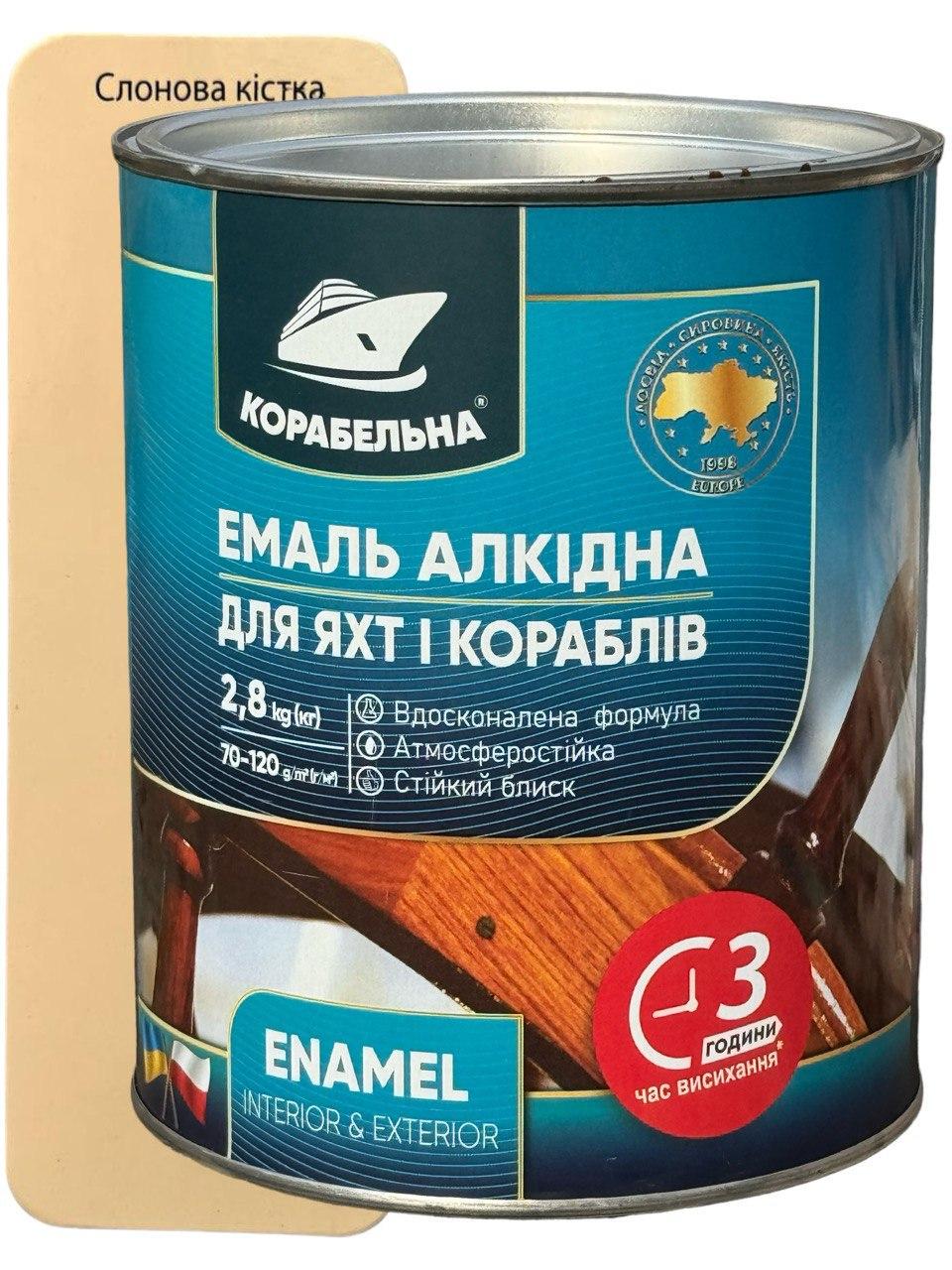 Эмаль алкидная КОРАБЕЛЬНА ПФ-115 2,8 кг Слоновая кость (1417948147)