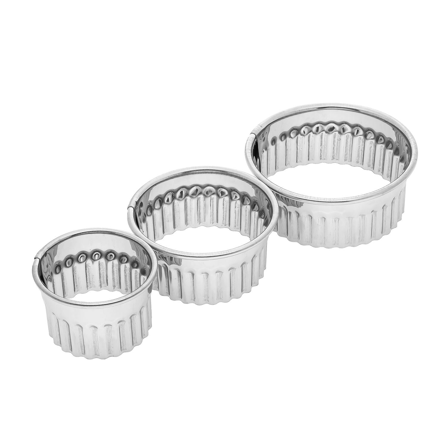 Набор волнистых форм для выпечки и сборки салатов и пельменей Ø 8,5/7/5,5 см 3 шт. (1897538426)