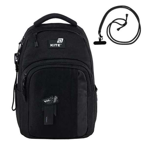 Рюкзак шкільний KITE 42х29х17 см Чорний (ЦБ-00033804)