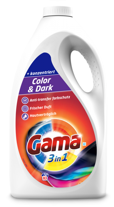Гель для прання Gama Колір блек 3в1 3735 мл 83 прань