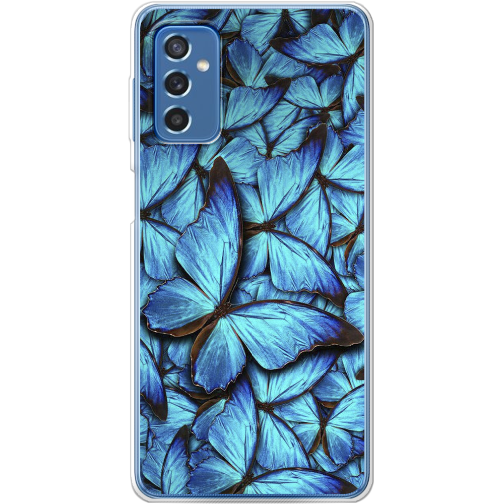 Чохол BoxFace Samsung Galaxy M52 (M526) Лазурні Метелики Прозорий силікон (43657-up1550-43657)