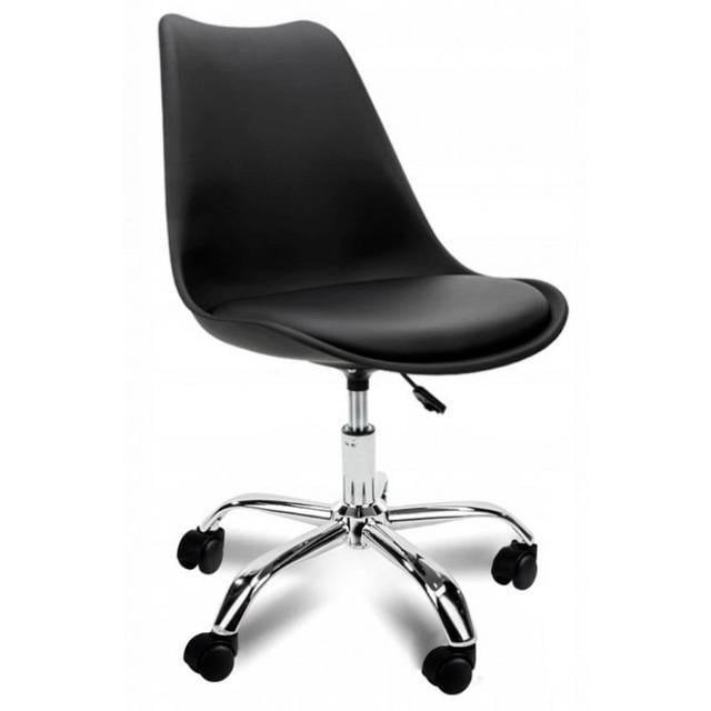 Кресло компьютерное офисное Bonro B-487 на колесах Черный (42300040)