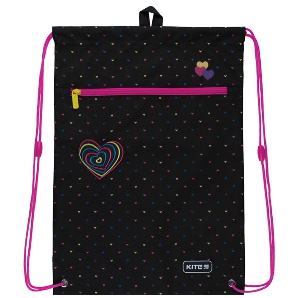 Сумка для взуття з кишенею KITE Education Hearts (K22-601M-3)