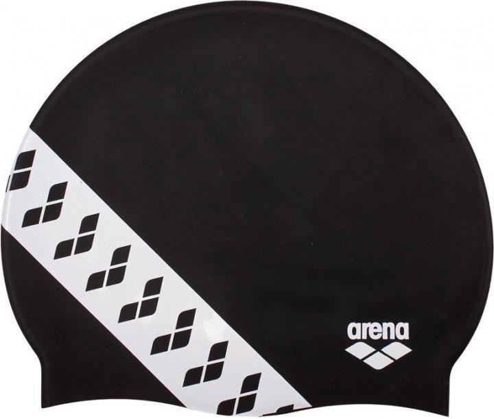 Шапка для плавания Arena TEAM STRIPE CAP Unisex OSFM Черный/Белый (3468336074374) - фото 1