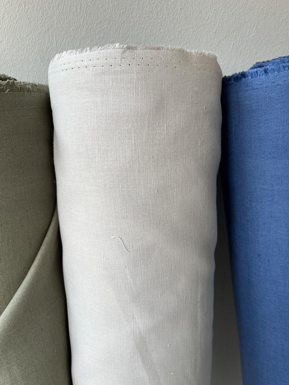 Тканина LINEN PLUS 52% льону та 48% бавовни 143 см 394 Світло-сірий - фото 2