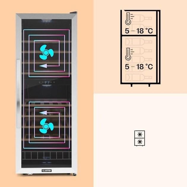 Холодильник для вина Klarstein Vinamour 54 Duo (10030714) - фото 2