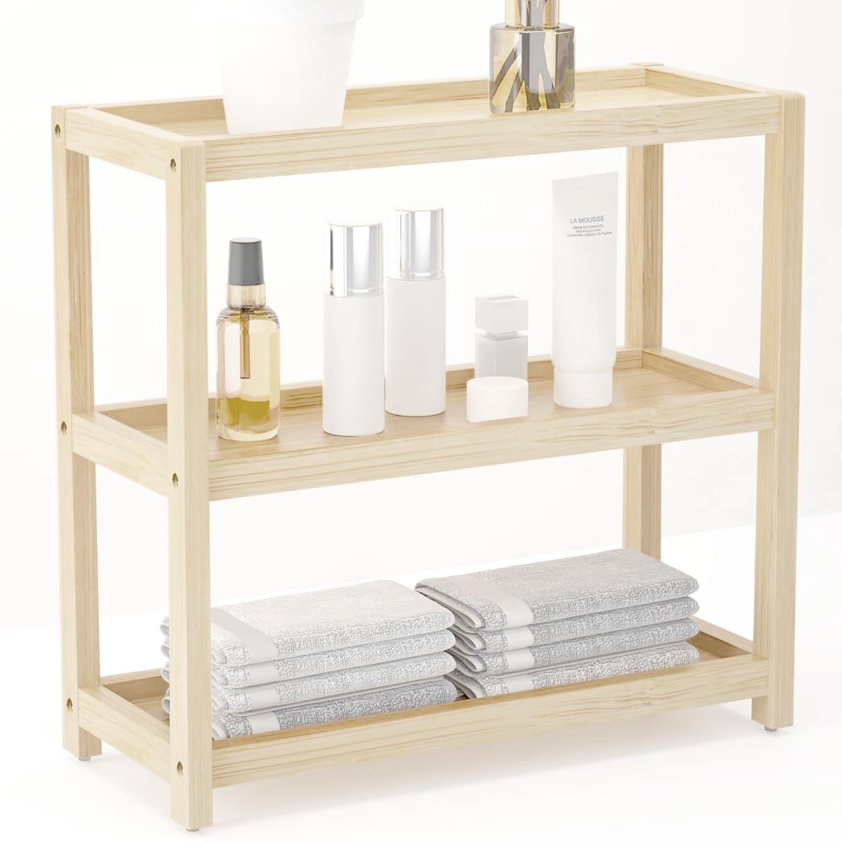 Полка для ванной настольная из дерева Маплан Бланже (ВНО-003901) Полка для ванной настольная из дерева Маплан Бланже (ВНО-003901)