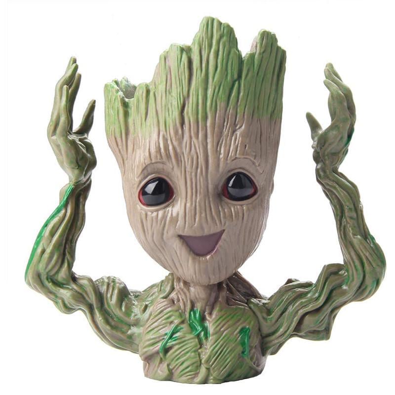 Горшок подставка большой для цветов и канцелярии милый малыш грут из стражей галактики 15 см