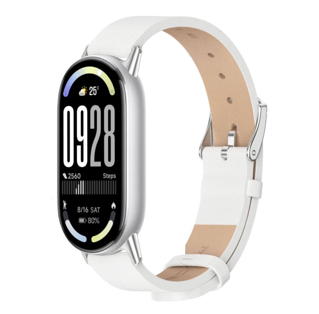 Ремешок для фитнес-браслета Mijobs Xiaomi Smart Band 10 White/Silver (2726125134) - фото 2 Ремешок для фитнес-браслета Mijobs Xiaomi Smart Band 10 White/Silver (2726125134) - фото 2