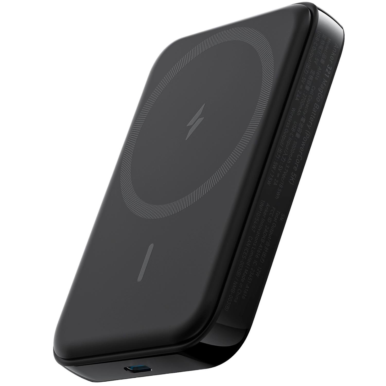 Повербанк Anker PowerCore 5K 321 5000 mAh MagGo Black (A1616011)