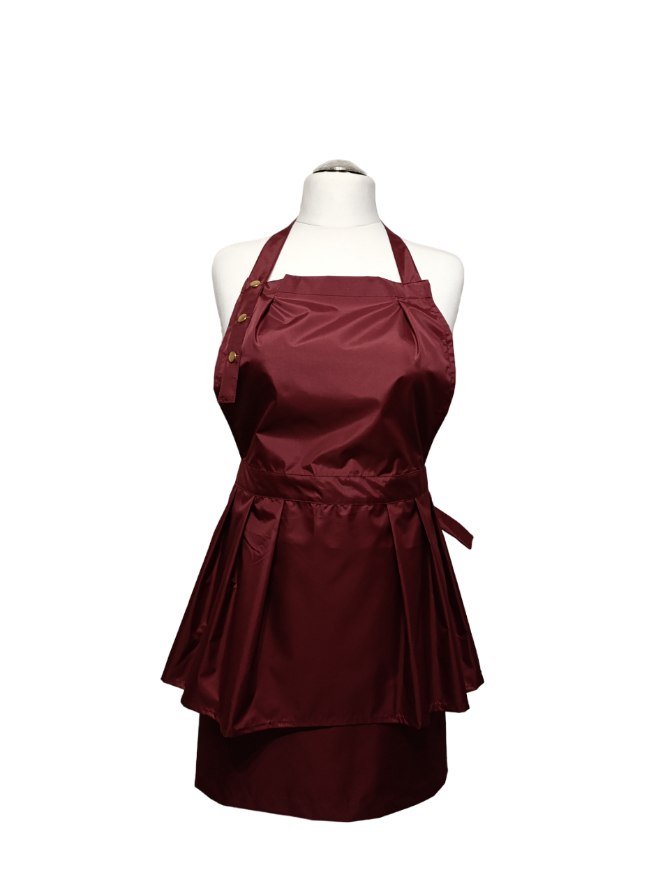 Фартух жіночий для готування 2 спідниці Бордовий (2207644114)