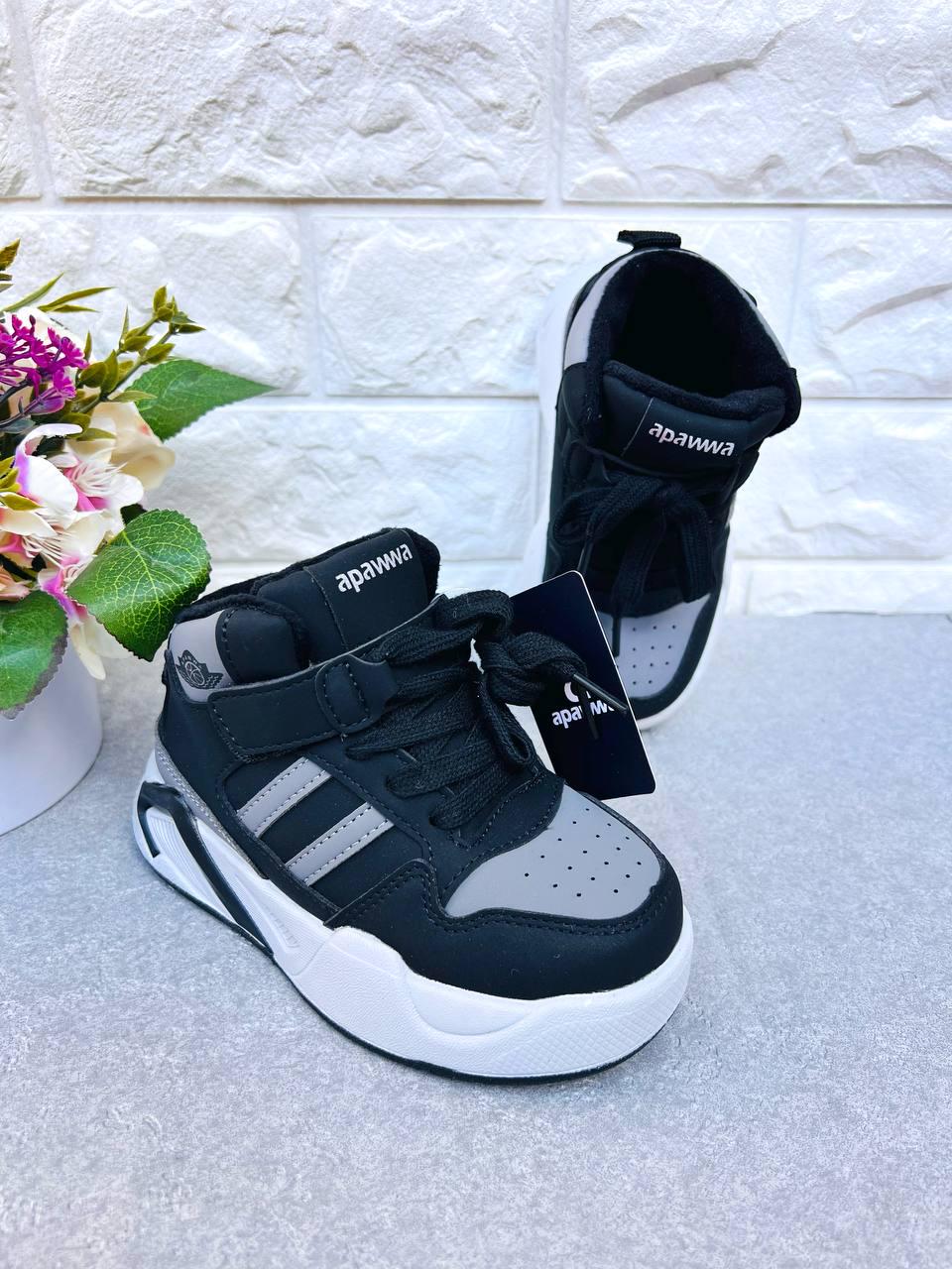 Хайтопы демисезонные для мальчика Apawwa 1876 р. 36 23 см Черный (1876-3)