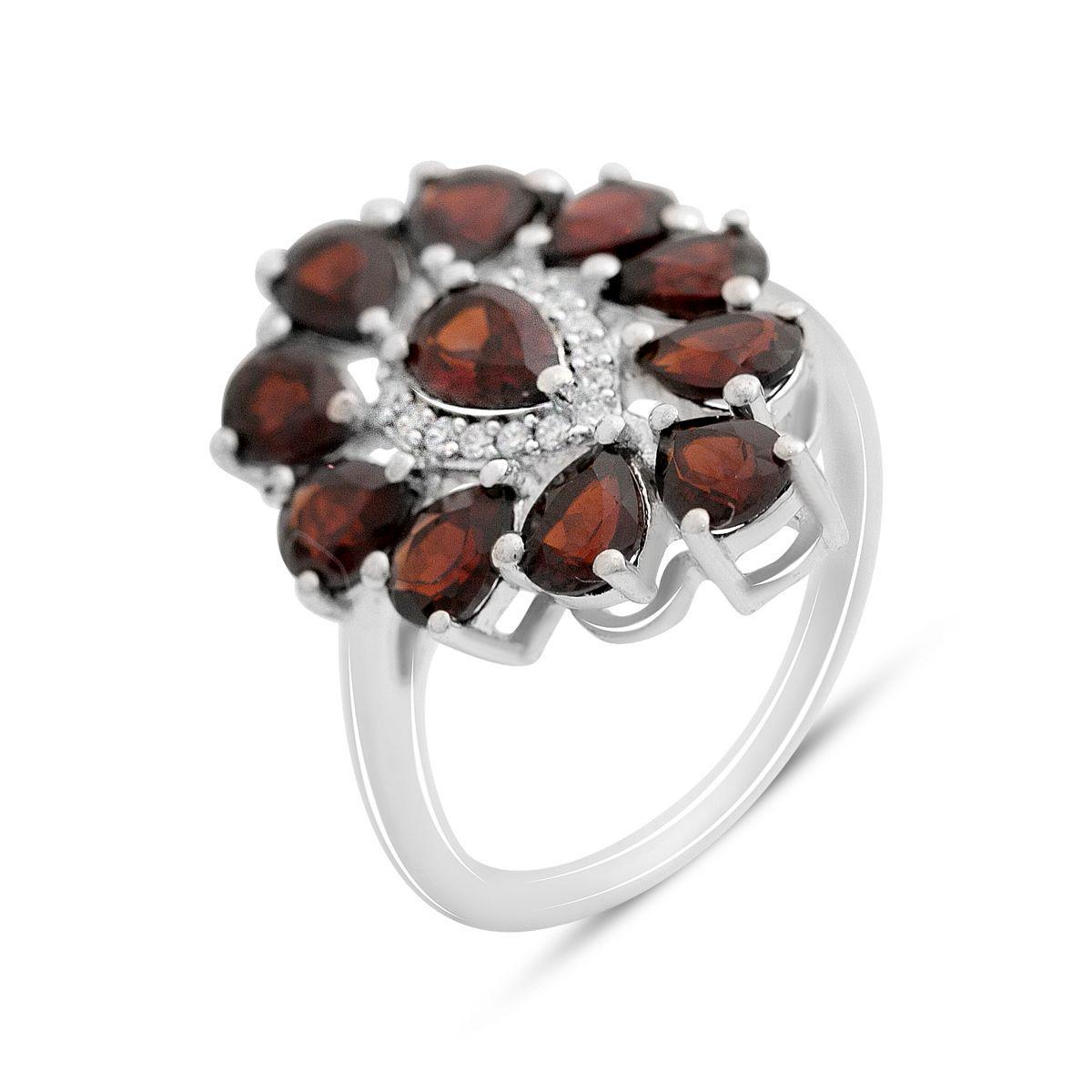 Кольцо серебряное Tiva с натуральным гранатом 4,808 ct 4,44 г р. 18,5 (2151975)