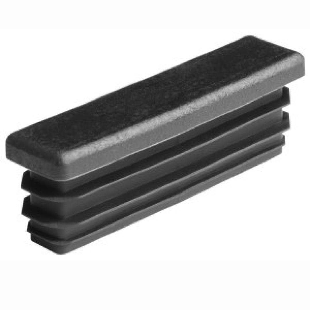 Заглушка для профільних труб пластикова прямокутна 60х20 мм 1 шт. Чорний (1964498559/К0324)