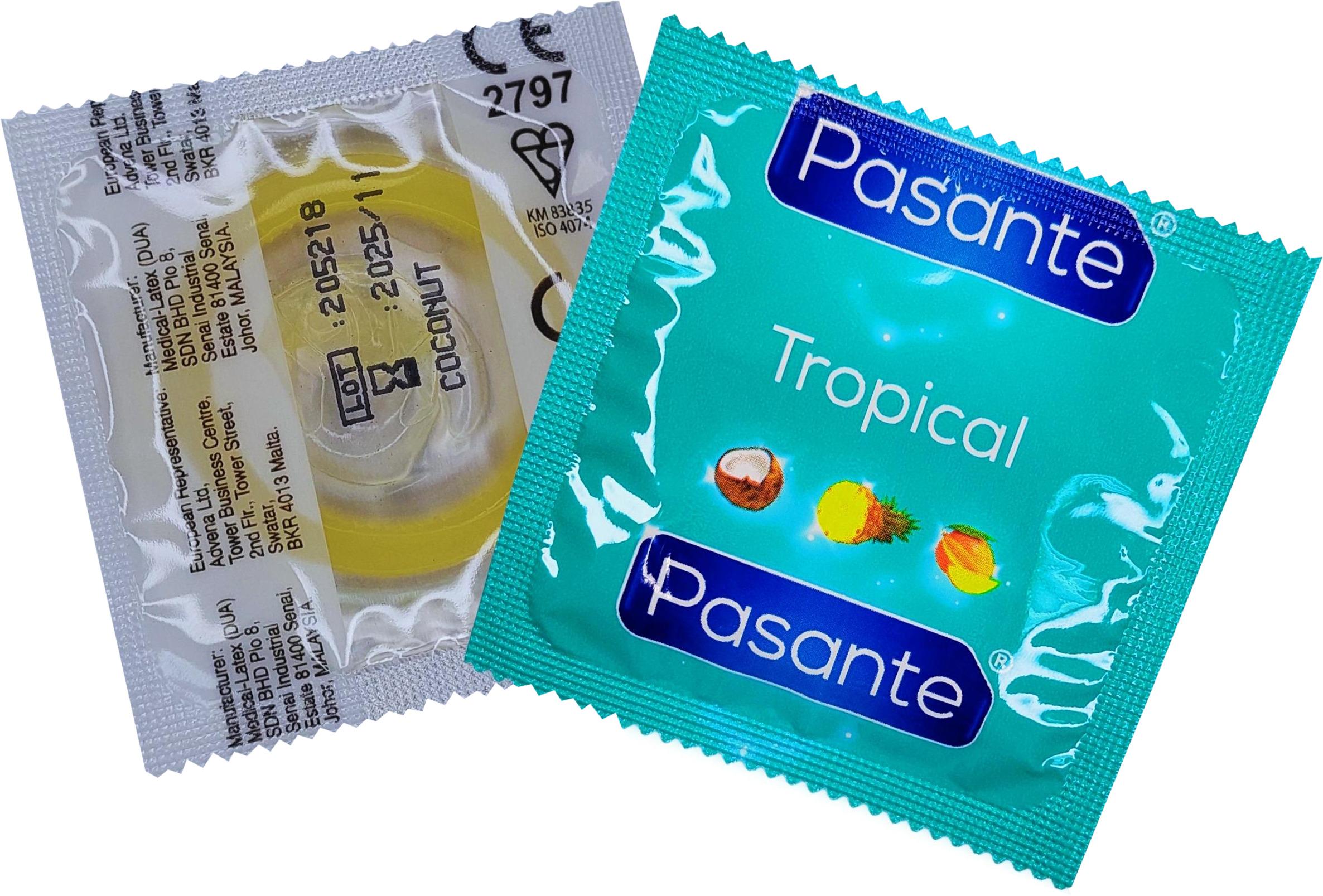 Презерватив Рasante Tropical со вкусом ананаса 53 мм (1075KA-3) - фото 2
