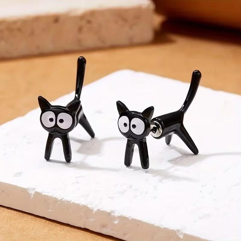 Серьги гвоздики женские 3D котики н/ж сталь Черный (35473989) Серьги гвоздики женские 3D котики н/ж сталь Черный (35473989)