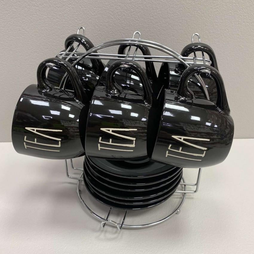 Сервиз чайный фарфоровый S&T 1529-18 на стойке 230 мл 12 пр. Black (2203353703) - фото 4 Сервиз чайный фарфоровый S&T 1529-18 на стойке 230 мл 12 пр. Black (2203353703) - фото 4