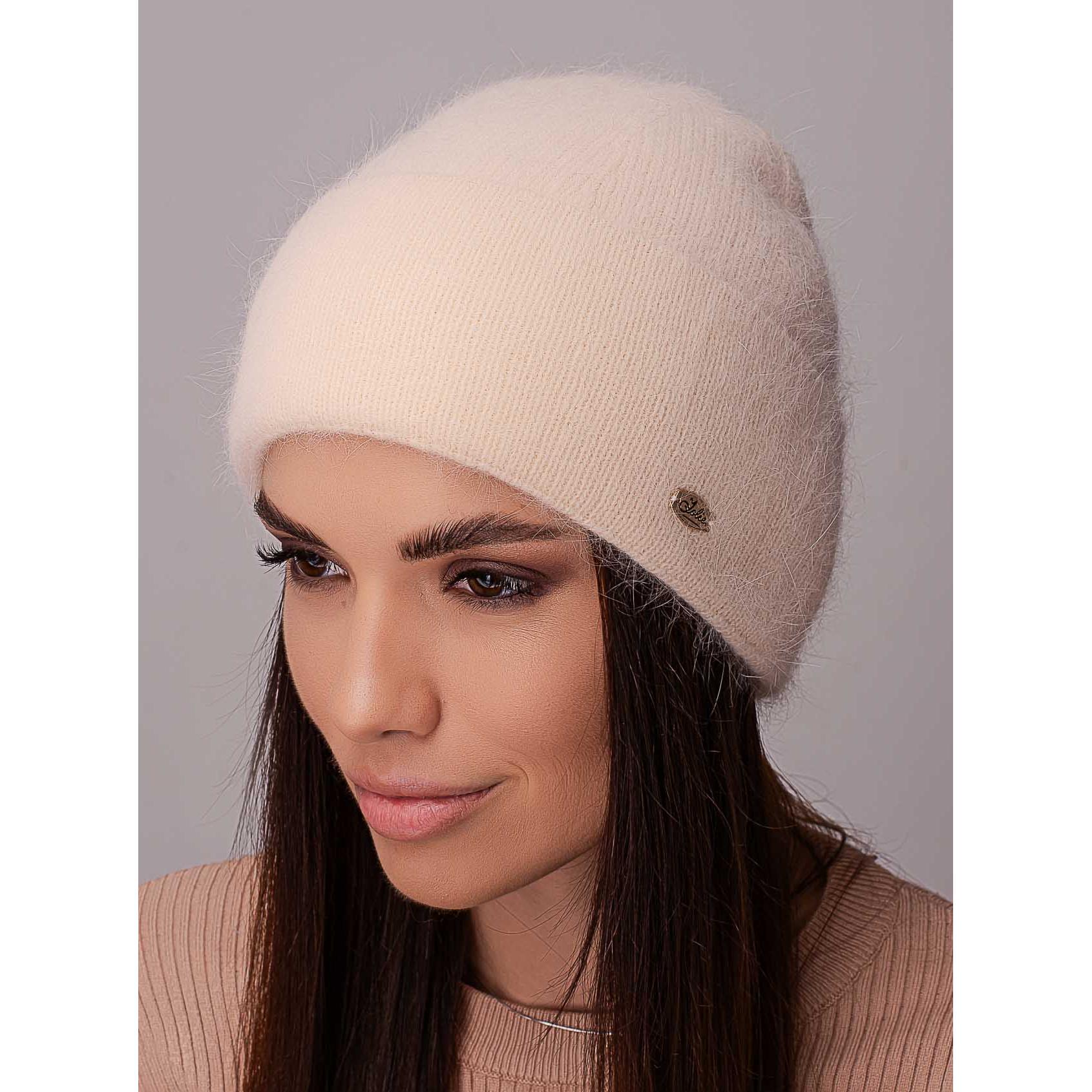 Шапка женская ангоровая Leks СКАРЛЕТ одинарная с отворотом мелкого вязания one size Жемчужина (205573) - фото 1 Шапка женская ангоровая Leks СКАРЛЕТ одинарная с отворотом мелкого вязания one size Жемчужина (205573) - фото 1