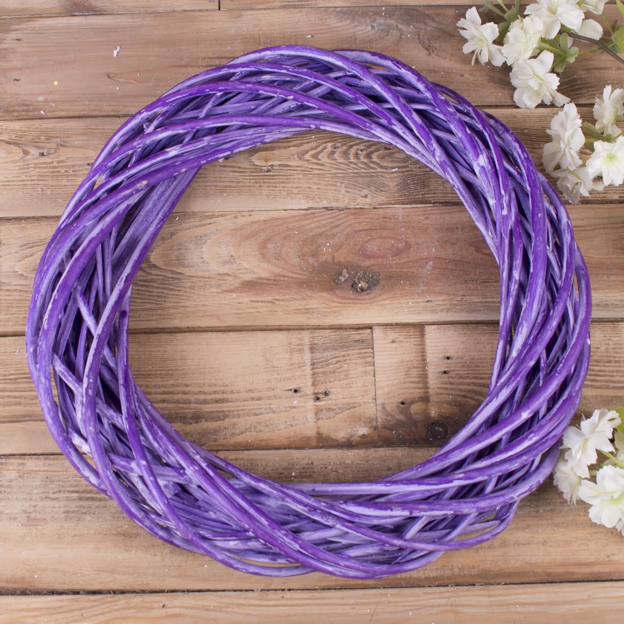 Венок из лозы 40 см Фиолетовый (3005-9)
