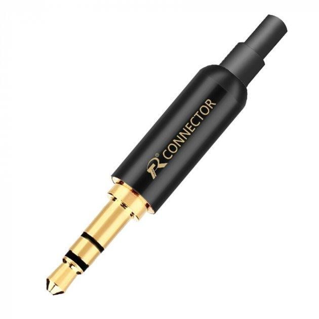 Штекер під паяння SUNROZ FreeEnd-Jack 3,5 мм TRS Black/Gold (A48426)