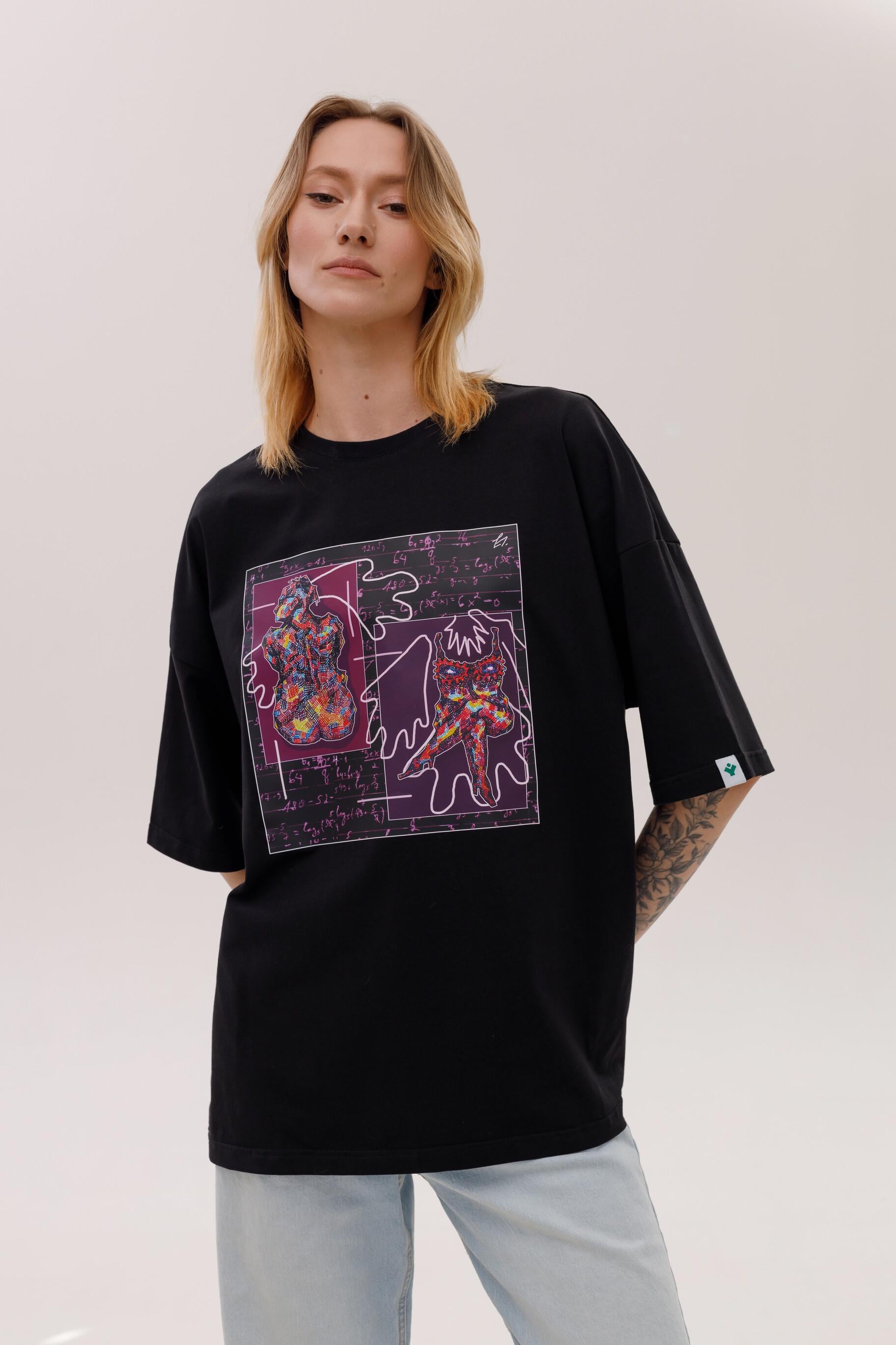 Футболка жіноча оверсайз Формула L 165-168 см Чорний