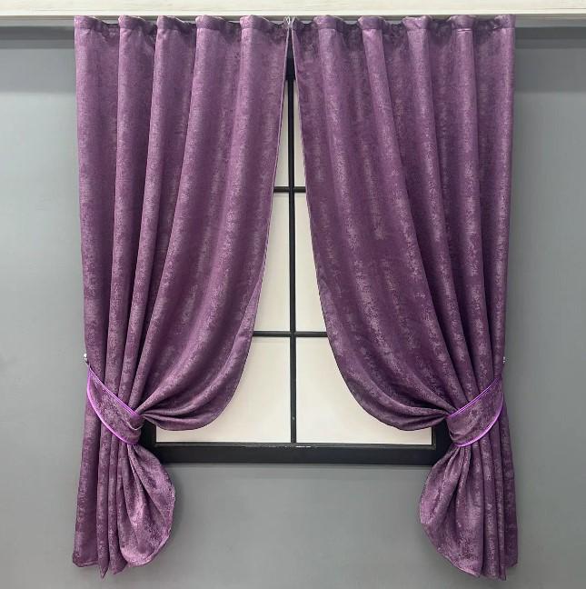 Комплект штор SULTAN YL жакард 1,3х1,7 м 2 шт. Фіолетовий (1547ш 35-0353)
