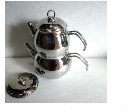 Чайник двухярусный OMS турецкий из нержавеющей стали 1/1,75 л (8012-М) - фото 2