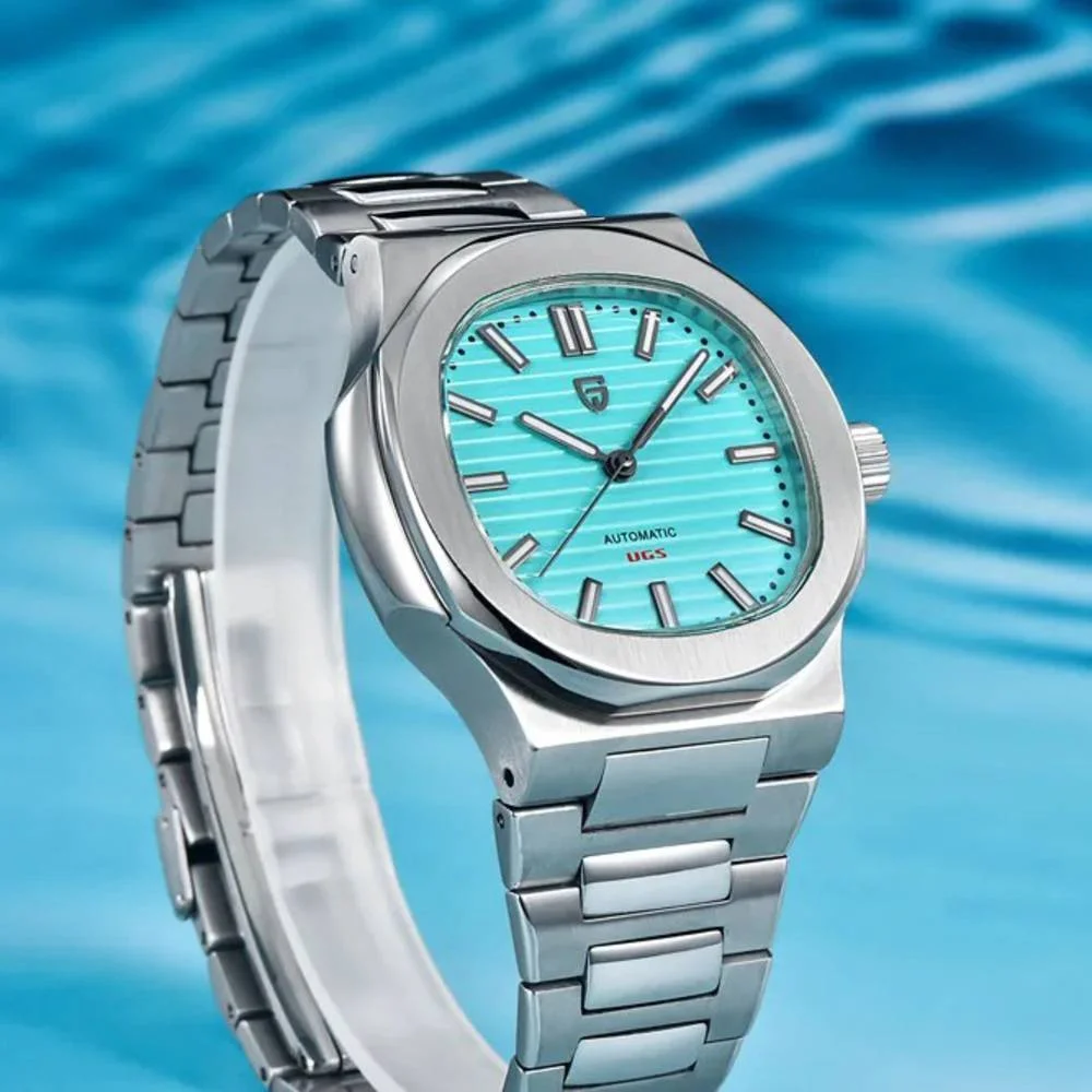 Годинник механічний Pagani Design PD-1728 водонепроникний з автопідзаводом Silver/Tiffany (22817062) - фото 3