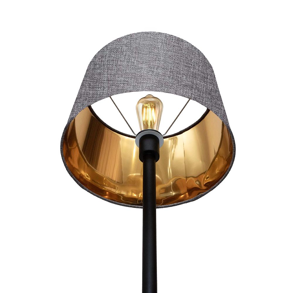 Торшер MSK ELECTRIC NL 3621 BK/GR с серым плафоном из ткани под лампу Е27 Черный - фото 4 Торшер MSK ELECTRIC NL 3621 BK/GR с серым плафоном из ткани под лампу Е27 Черный - фото 4